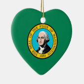 Vlagontwerp voor Washington State Keramisch Ornament (Rechts)