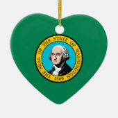 Vlagontwerp voor Washington State Keramisch Ornament (Voorkant)