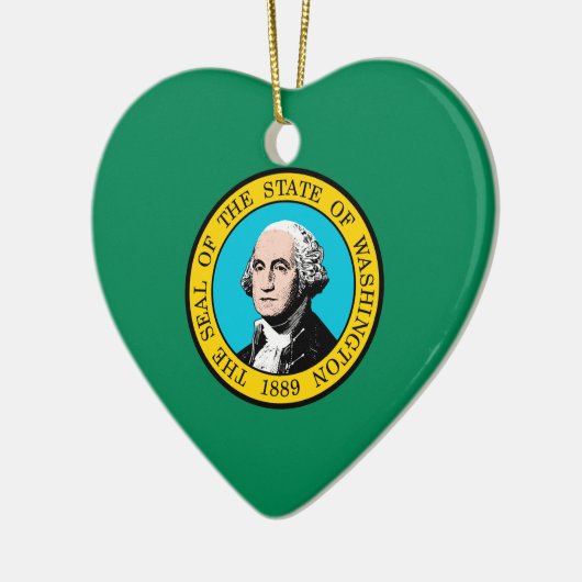 Vlagontwerp voor Washington State Keramisch Ornament (Links)