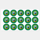 Vlagontwerp voor Washington State Labels (Vel)