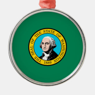 Vlagontwerp voor Washington State Metalen Ornament