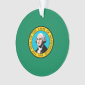 Vlagontwerp voor Washington State Ornament (voorkant)