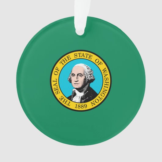 Vlagontwerp voor Washington State Ornament (voorkant)