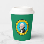 Vlagontwerp voor Washington State Papieren Bekers (Achterkant)