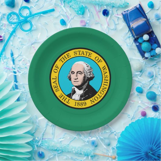 Vlagontwerp voor Washington State Papieren Bordje (Feest)
