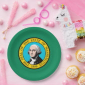 Vlagontwerp voor Washington State Papieren Bordje (Feest)