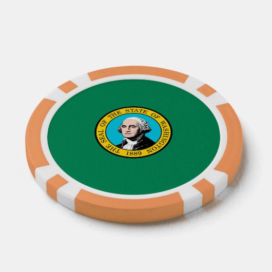 Vlagontwerp voor Washington State Pokerchips (Enkel)