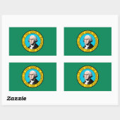 Vlagontwerp voor Washington State Rechthoekige Sticker (Vel)
