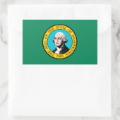 Vlagontwerp voor Washington State Rechthoekige Sticker (Tas)