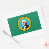 Vlagontwerp voor Washington State Rechthoekige Sticker (Envelop)