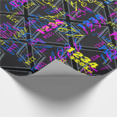 Vlagontwerp voor zwarte UniefacJack Cadeaupapier (Hoek)