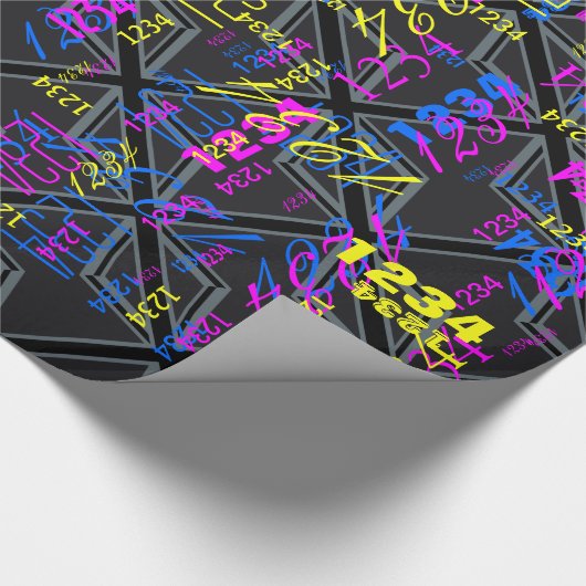 Vlagontwerp voor zwarte UniefacJack Cadeaupapier (Hoek)