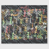 Vlagontwerp voor zwarte UniefacJack Cadeaupapier (Vlak)