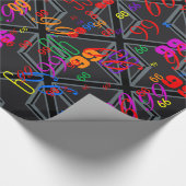 Vlagontwerp voor zwarte UniefacJack Cadeaupapier (Hoek)