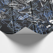 Vlagontwerp voor zwarte UniefacJack Cadeaupapier (Hoek)