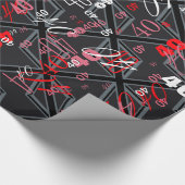 Vlagontwerp voor zwarte UniefacJack Cadeaupapier (Hoek)