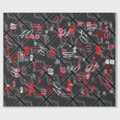 Vlagontwerp voor zwarte UniefacJack Cadeaupapier (Vlak)