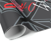 Vlagontwerp voor zwarte UniefacJack Cadeaupapier (Rol Hoek)