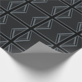 Vlagontwerp voor zwarte UniefacJack Cadeaupapier (Hoek)