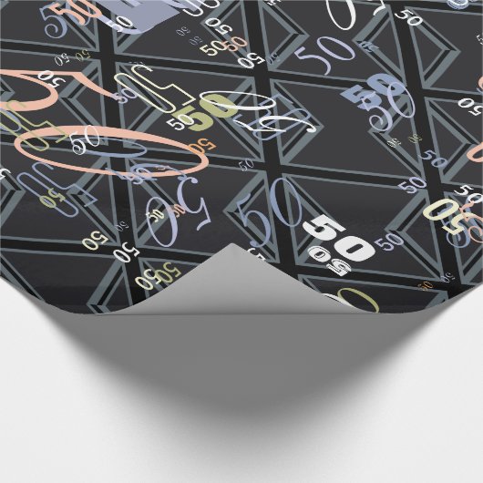 Vlagontwerp voor zwarte UniefacJack Cadeaupapier (Hoek)