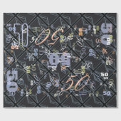 Vlagontwerp voor zwarte UniefacJack Cadeaupapier (Vlak)