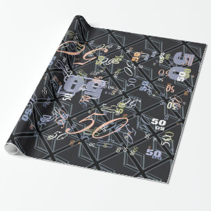 Vlagontwerp voor zwarte UniefacJack Cadeaupapier