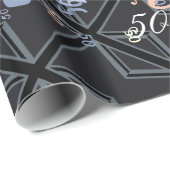 Vlagontwerp voor zwarte UniefacJack Cadeaupapier (Rol Hoek)