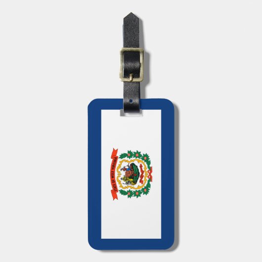 Vlagontwerp West Virginia Bagagelabel (Voorkant verticaal)