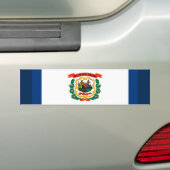 Vlagontwerp West Virginia Bumpersticker (Op auto)