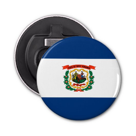 Vlagontwerp West Virginia Button Flesopener (Voorkant)