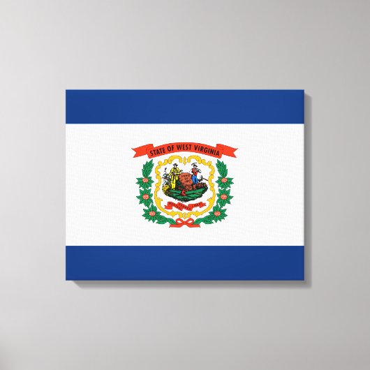 Vlagontwerp West Virginia Canvas Afdruk (Voorkant)