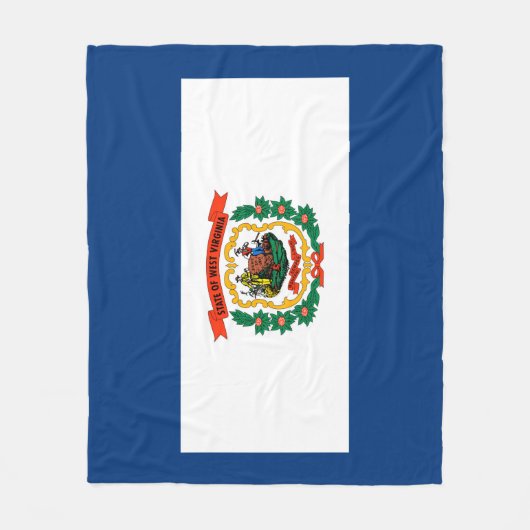 Vlagontwerp West Virginia Fleece Deken (Voorkant)