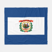 Vlagontwerp West Virginia Fleece Deken (Voorkant (Horizontaal))