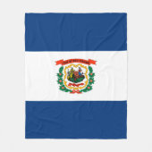 Vlagontwerp West Virginia Fleece Deken (Voorkant)