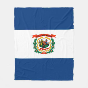 Vlagontwerp West Virginia Fleece Deken