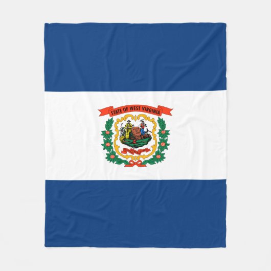 Vlagontwerp West Virginia Fleece Deken (Voorkant)