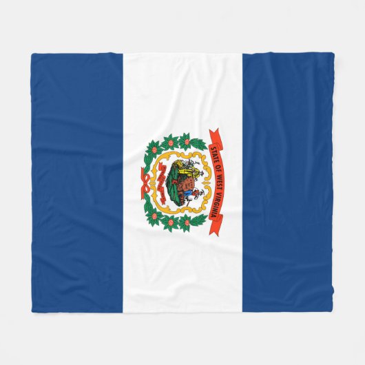 Vlagontwerp West Virginia Fleece Deken (Voorkant (Horizontaal))