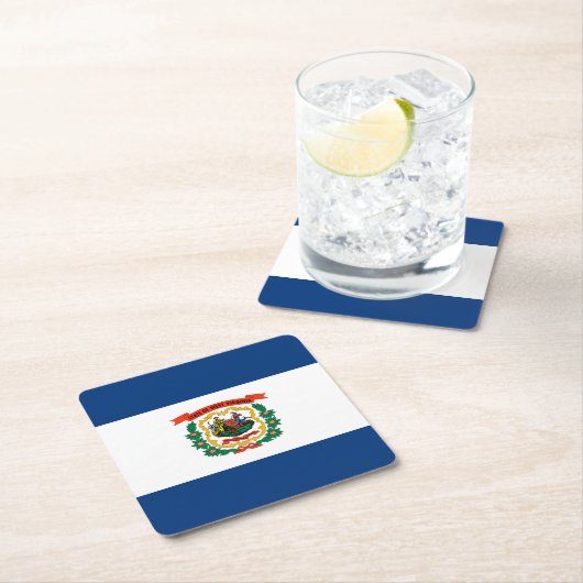 Vlagontwerp West Virginia Kartonnen Onderzetters (Insitu)