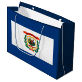 Vlagontwerp West Virginia Large Cadeautasje (Voorkant Gekanteld)