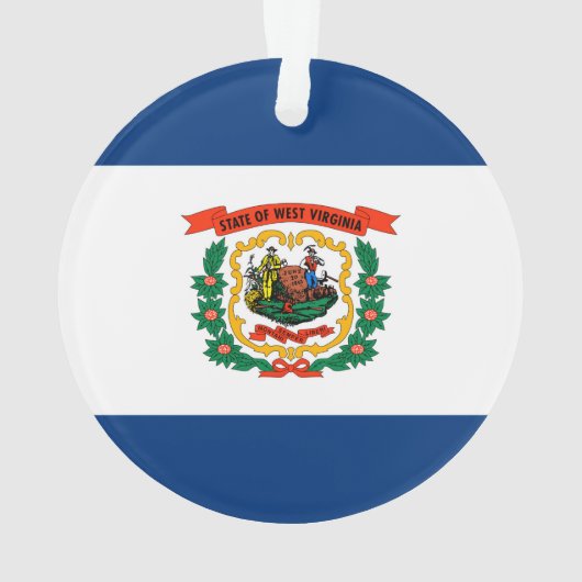 Vlagontwerp West Virginia Ornament (achterkant)