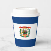 Vlagontwerp West Virginia Papieren Bekers (Voorkant)