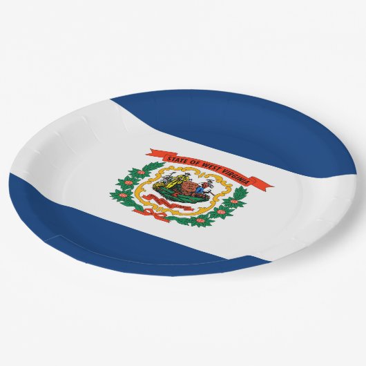 Vlagontwerp West Virginia Papieren Bordje (Gekanteld)