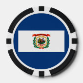 Vlagontwerp West Virginia Poker Chips (Voorkant)