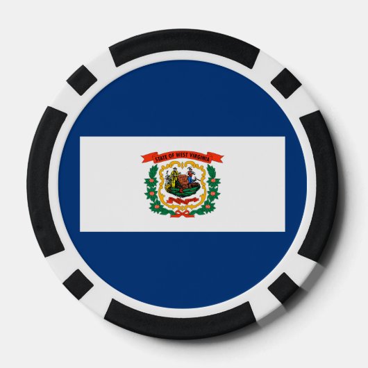 Vlagontwerp West Virginia Poker Chips (Achterkant)