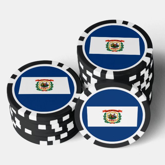 Vlagontwerp West Virginia Poker Chips (Opstapeling)