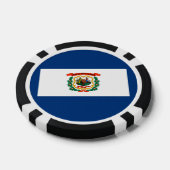 Vlagontwerp West Virginia Poker Chips (Enkel)