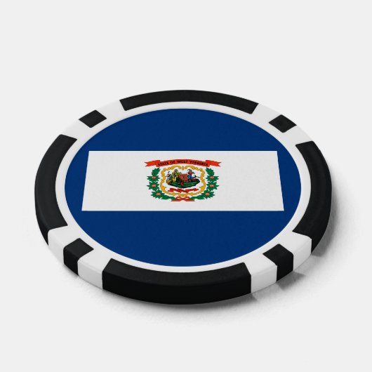 Vlagontwerp West Virginia Poker Chips (Enkel)
