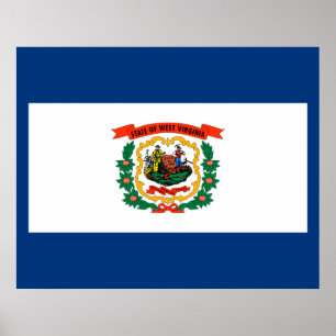 Vlagontwerp West Virginia Poster