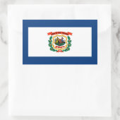 Vlagontwerp West Virginia Rechthoekige Sticker (Tas)