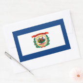 Vlagontwerp West Virginia Rechthoekige Sticker (Envelop)